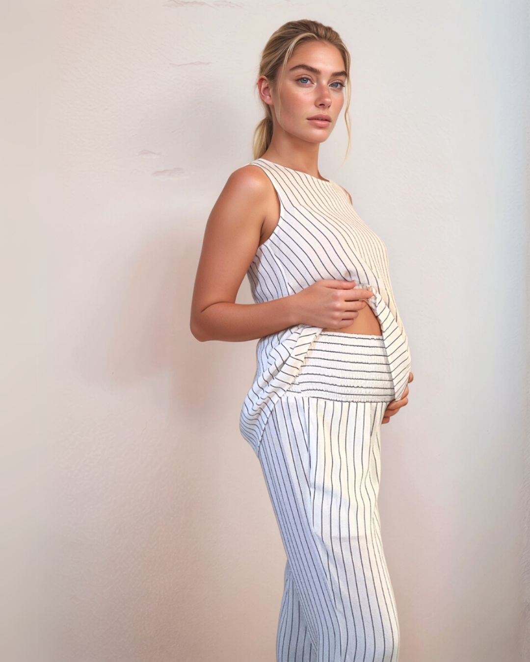The White Pinstripe Co-Ord Set