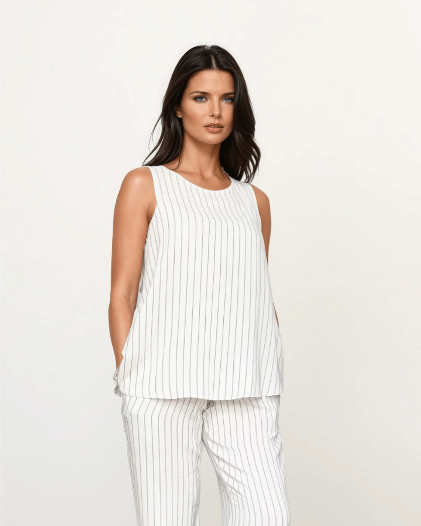A-line Pinstripe Co-Ord Top