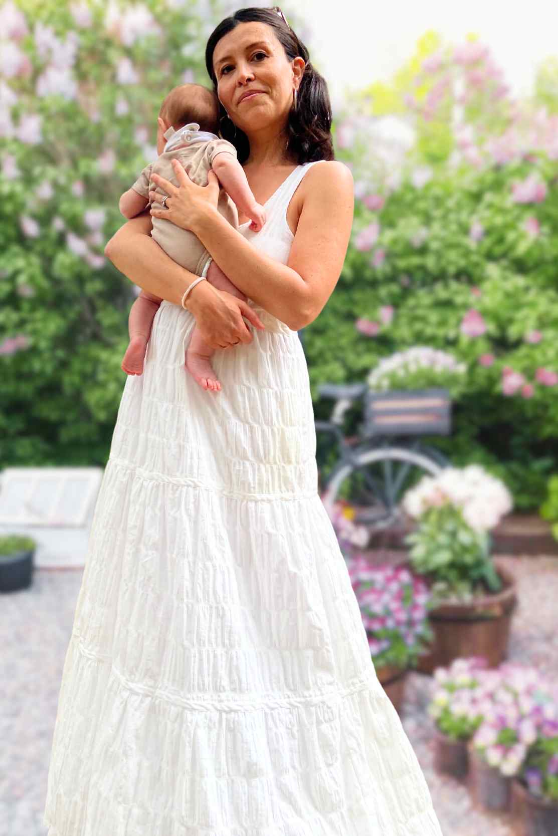 Baby Bump Beauty Dress - Cotton Maternity dress with nursing zips