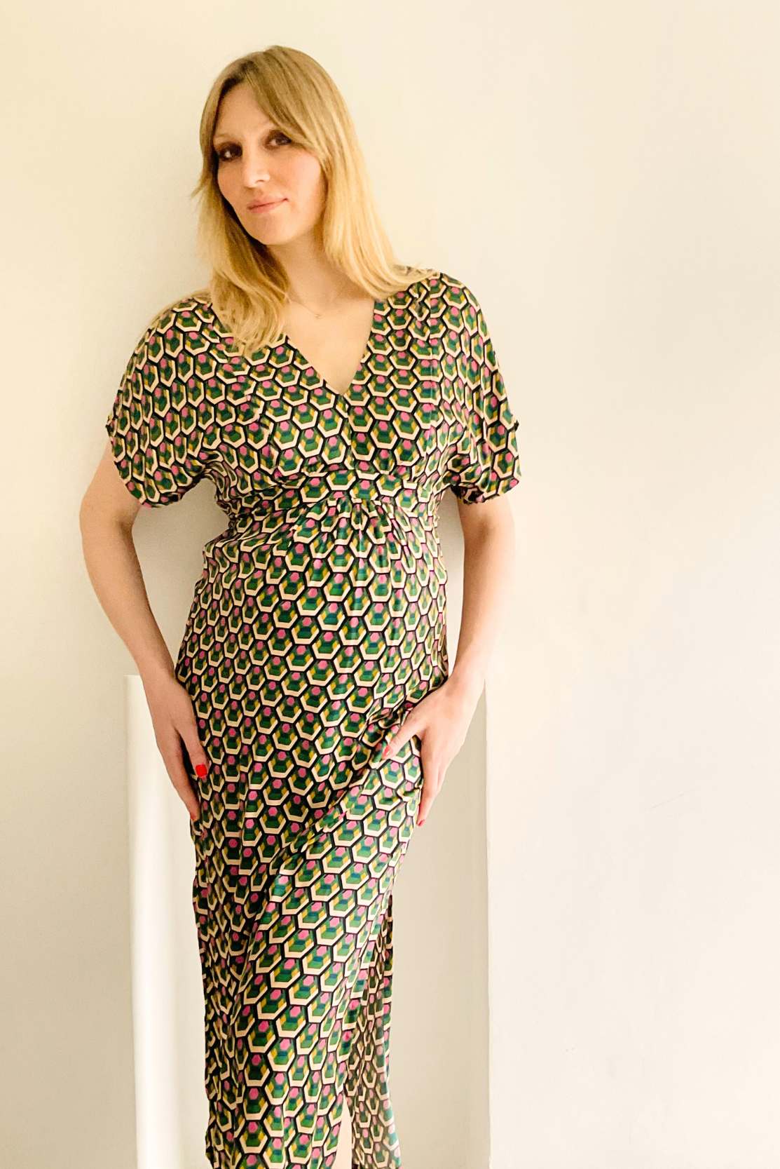 Wrap Style Maternity Dress