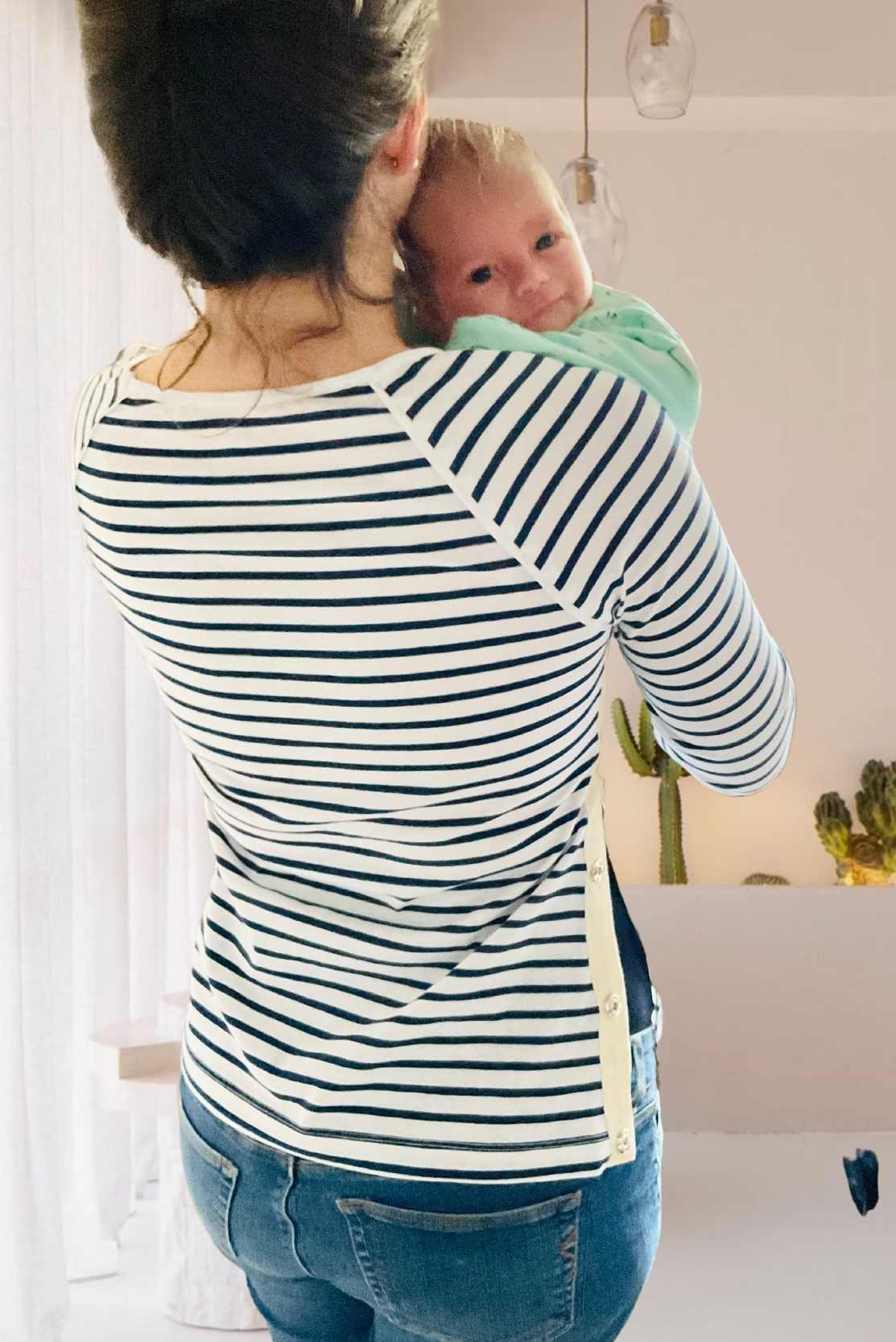 Breton Stripes Side Opening Breastfeeding Top CARI